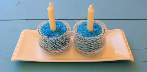 Handmade candles made from natural materials