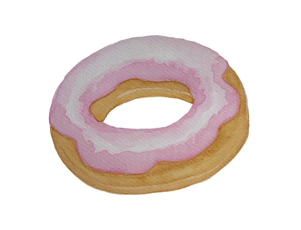 도넛을 자르고 크림을 토핑하는 을묘사 떨어져 물체를 — 스톡 사진