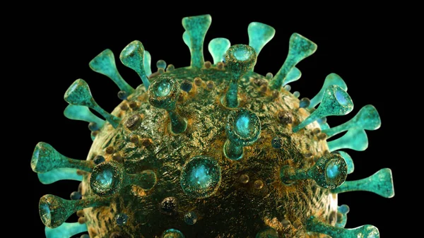 Coronavirus SARS - COVID - 3 boyutlu tıbbi görüntüleme