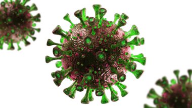 Coronavirus SARS - COVID - 3 boyutlu tıbbi görüntüleme