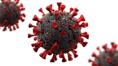 Coronavirus SARS - COVID - 3 boyutlu tıbbi görüntüleme