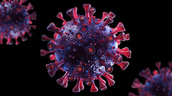 Coronavirus SARS - COVID - 3 boyutlu tıbbi görüntüleme