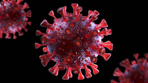 Coronavirus SARS - COVID - 3 boyutlu tıbbi görüntüleme