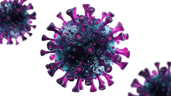 Coronavirus SARS - COVID - 3 boyutlu tıbbi görüntüleme