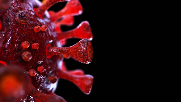 Coronavirus SARS - COVID - 3 boyutlu tıbbi görüntüleme