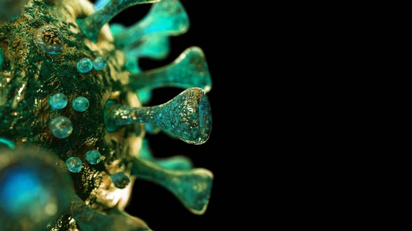 Coronavirus SARS - COVID - 3 boyutlu tıbbi görüntüleme