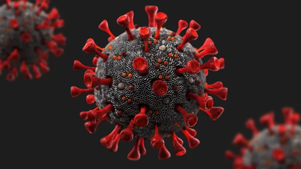 Coronavirus Sars Covid Крупним Планом Медичний Рендеринг Стокова Картинка