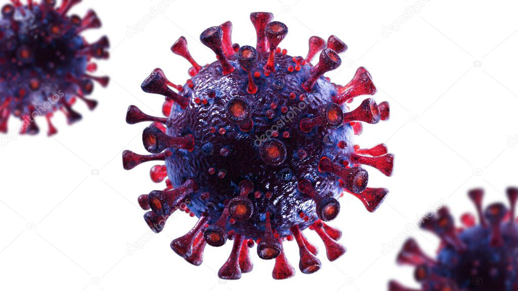 Coronavirus SARS - COVID - 3D close up medical render
