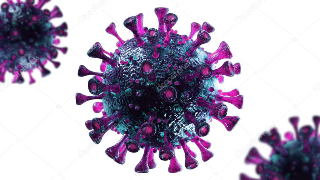 Coronavirus SARS - COVID - 3D close up medical render