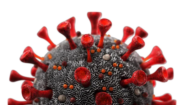 Coronavirus Sars Covid 3D近距离医学渲染 图库图片