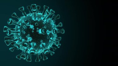 Coronavirus SARS - COVID - Tıbbi 3D animasyonu kapat