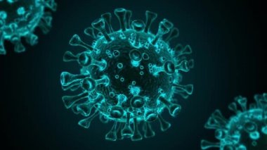 Coronavirus SARS - COVID - Tıbbi 3D animasyonu kapat