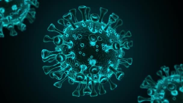コロナウイルスSars Covid 閉じる医学3Dアニメーション — ストック動画