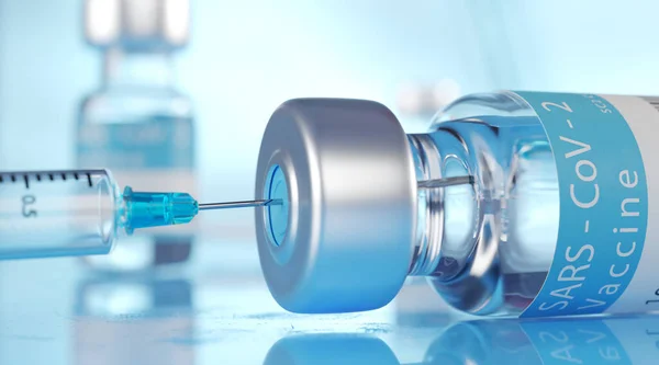 Covid Coronavirus Impfstoff Chirurgische Ausrüstung Stockbild