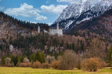 Neuschwansten. Schloss Neuschwanstein. Kywalk Neuschwanstein. Bavyera.