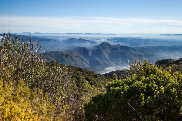 Santa Maria de Montserrat is a Benedictine abbey, landscape