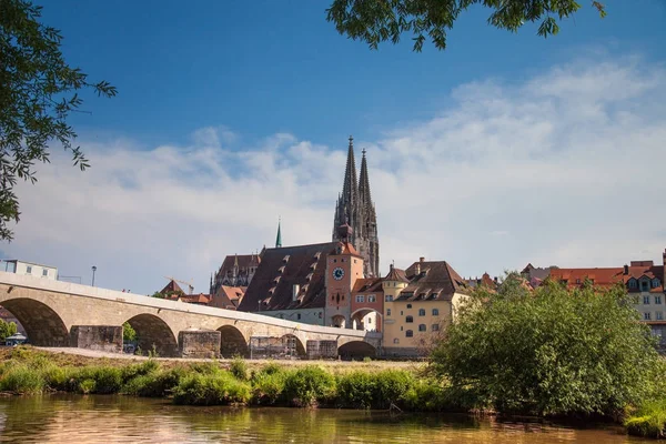 Regensburg je město v Jižní východní Německo Stock Fotografie