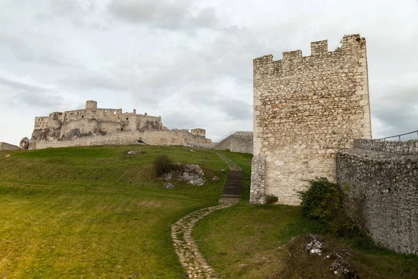 Zřícenina Hradu Spis Východním Slovensku Jedním Největších Hradních Areálů Střední — Stock fotografie