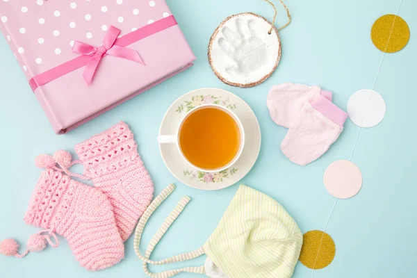Použití Bylinné Kojící Čaj Zvýšení Produkce Mateřského Mléka Pro Matky — Stock fotografie