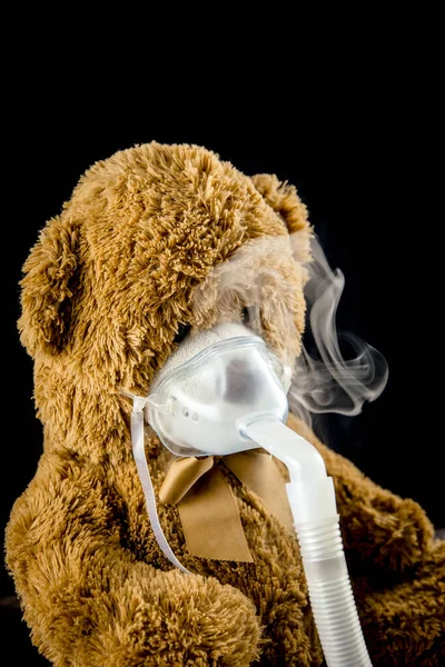 Nebulizer Den Çıkan Buhar Buharı Akciğer Konseptine Solunan Bir Sis — Stok fotoğraf