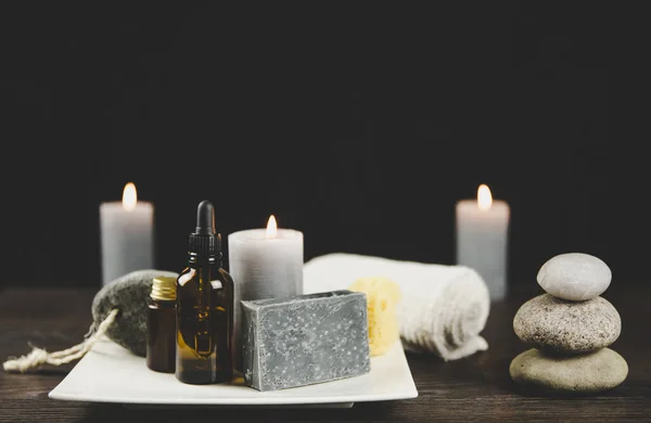 Concept Relaxation Spa Pour Hommes Différents Produits Spa Jour Savon — Photo