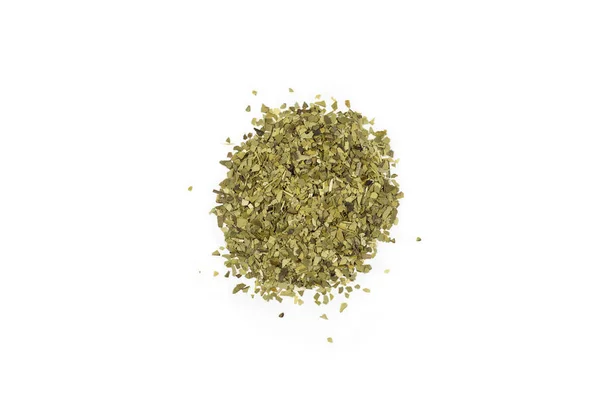 Yerba Mate Tea White Background Dried Yerba Mate Tea Powder — Stock Photo, Image