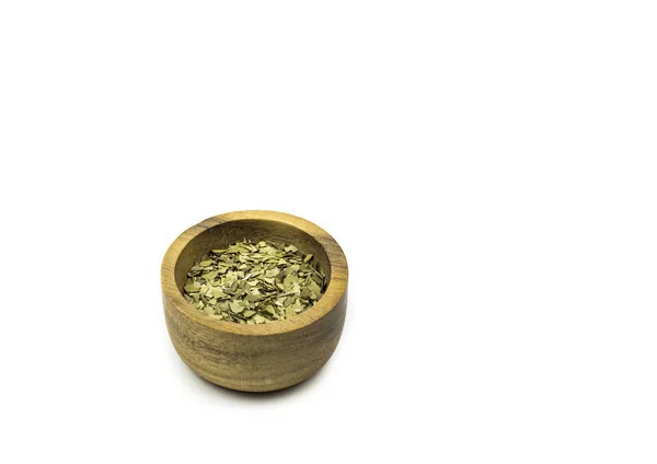 Yerba Mate Tea Een Houten Kopje Geïsoleerd Witte Achtergrond Gedroogde — Stockfoto