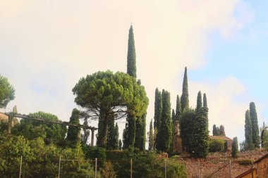   ,             .     .Montserrat bir Benedikt manastırı, bir ruhani sembol ve Katalonya 'nın dini merkezi ve dünyanın dört bir yanından gelen Katolikler için bir hac merkezidir. Bulutlarla kaplı bir manastırın çarpıcı manzarası.