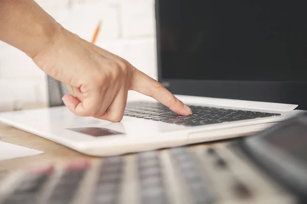 stock image woman working in computer