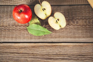 farklı kırmızı ve parlak elma arkaplanı .