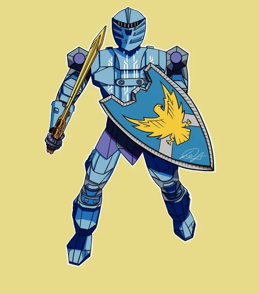 Knight, sketched with lego toys. My first vector work