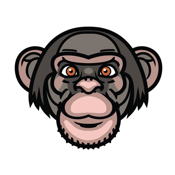 Illustration vectorielle de tête de singe — Image vectorielle