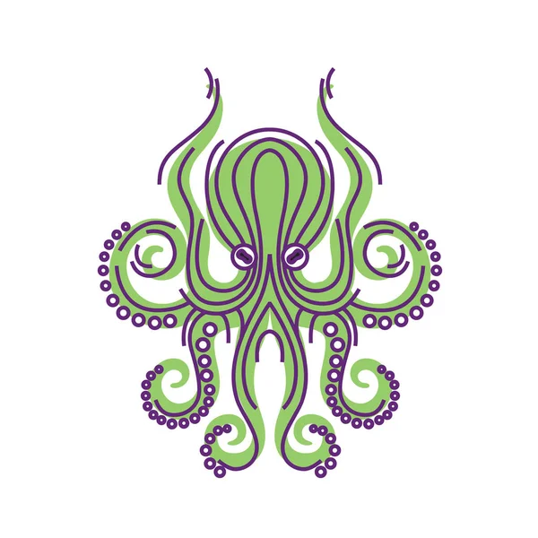 Vektorové ilustrace chobotnice — Stockový vektor