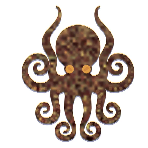 Vector illustration of octopus — Stock Vector