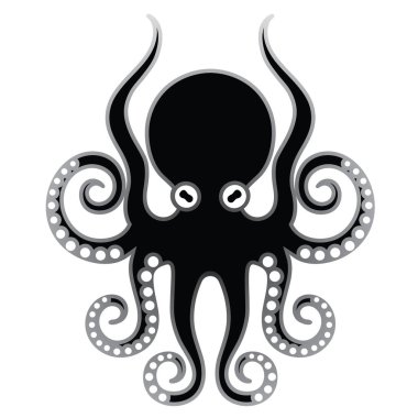 Ahtapot vektör çizim