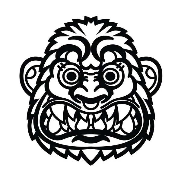 Angry monkey head — Stock Vector