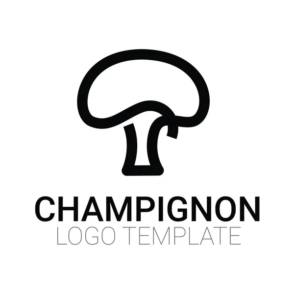 Símbolo de hongo con estilo o plantilla de logotipo — Vector de stock