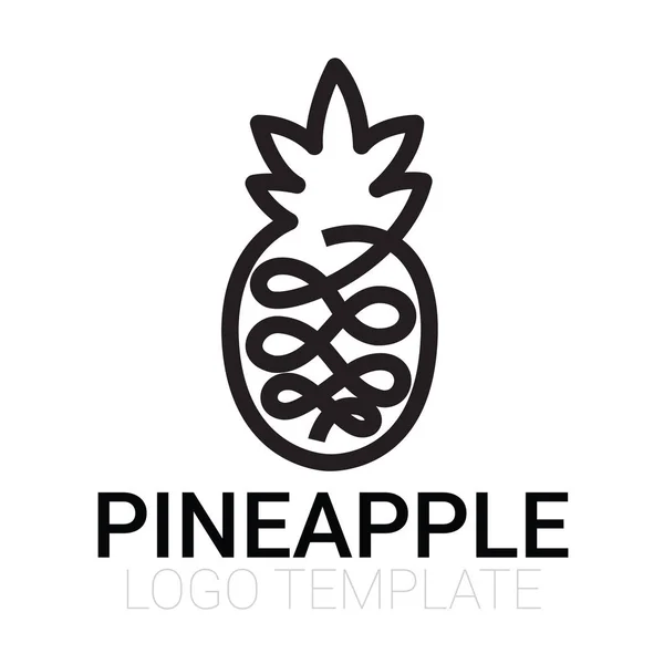 Trazado una línea de piña — Vector de stock