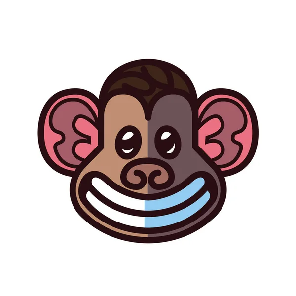 Modelo de logotipo de cabeça de macaco —  Vetores de Stock