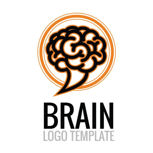 Brain Cloud logotyp mall — Stock vektor