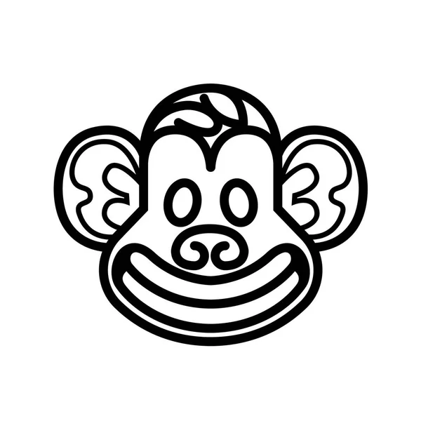 Modèle de logo tête de singe — Image vectorielle