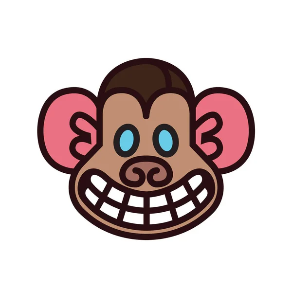 Monkey head logotyp mall — Stock vektor