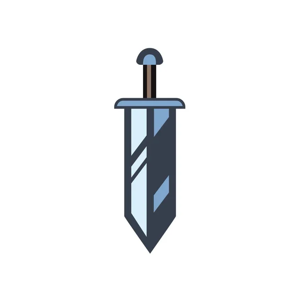 Kreslený kovový meč — Stockový vektor