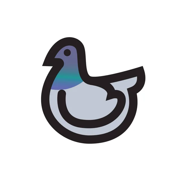 鳩のロゴのベクトル — ストックベクタ