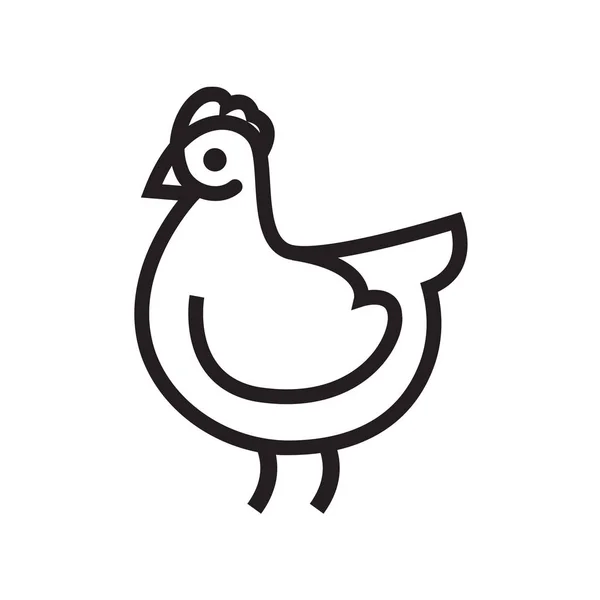 Курица или вектор петуха — стоковый вектор