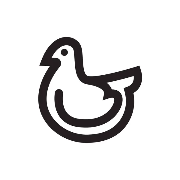 鶏やオンドリのベクトル アイコン — ストックベクタ