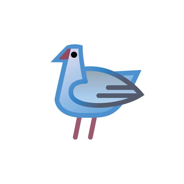 Bird logotipo design vetor modelo estilo linear — Vetor de Stock