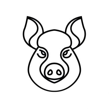 Lineer domuz domuz çiziminin stilize