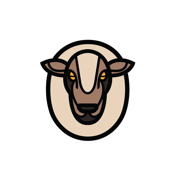 Рисование головы овцы — стоковый вектор