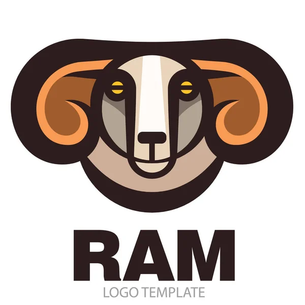 Hlavě rohatou RAM — Stockový vektor
